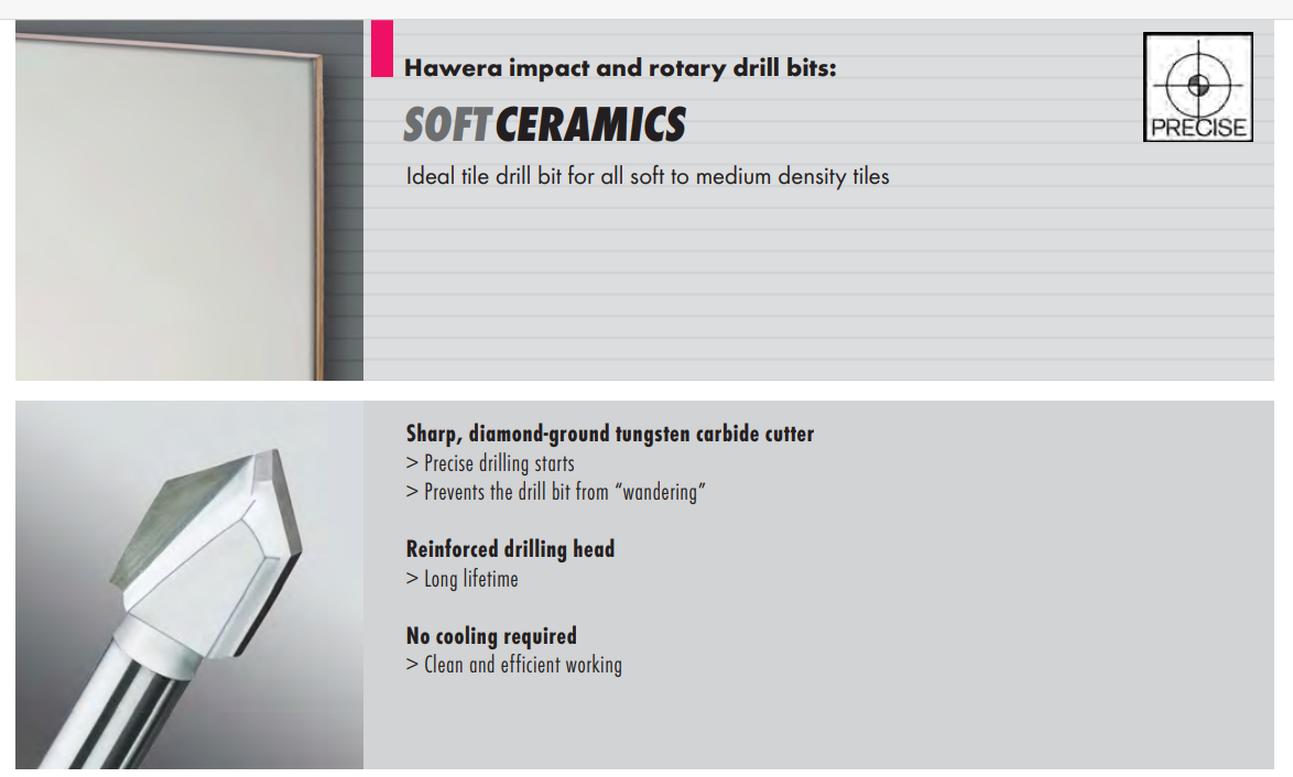 Сверло для плитки Hawera Soft Ceramics - фото